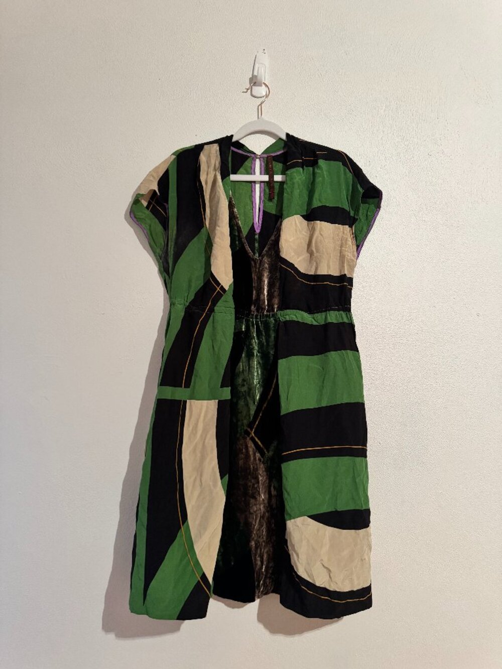 A Common Thread Abstract Geometric Short Sleeve Dress – Size L